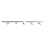 Barral Aplique Riel 5 Luces  Blanco Gu/ 10 Led Vintage  Lf 