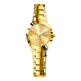 Olevs Relojes Para Dama Mujer Oro Moda Acero Inoxidable 8697