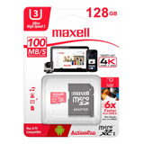 Memoria Microsd Marca Maxell Con Capacidad De 128 Gigas