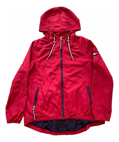 Campera Rompeviento Tommy Hilfiger Mujer Rojo