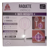 Raquete Eletrica Anti Mosquito C/ Luz Que Atrai Insetos Usb