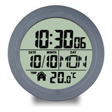 . Reloj Pared Lcd Baño Cocina Temp. Detector .