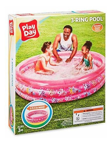 Piscina De 3 Anillas De Play Day Rosa