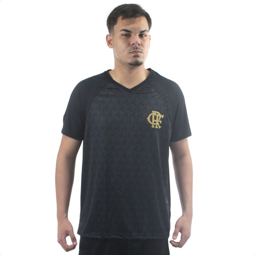 Camiseta Braziline Flamengo Phase Preto E Chumbo Masculina