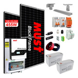 Kit Solar Completo Genera 9000 Watts Dia Baterias Gel I9