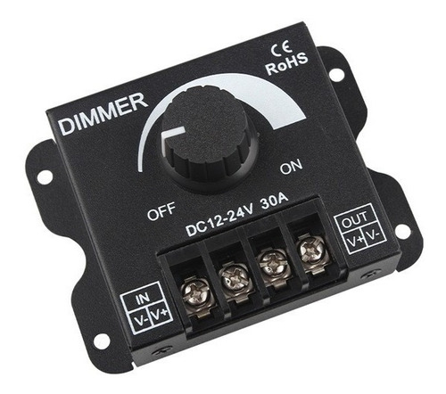 Dimmer Manual Perilla Dc12v-24v 30a Control Tiras D Led Foco