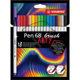 Stabilo Pen 68 Brush Arty Caneta Hidrográfica - 18 Cores