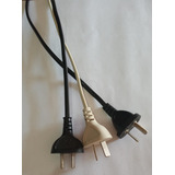 4 Cables Con Ficha Inyectada Patas Planas - 1,5 - 1,7 Y 2m 