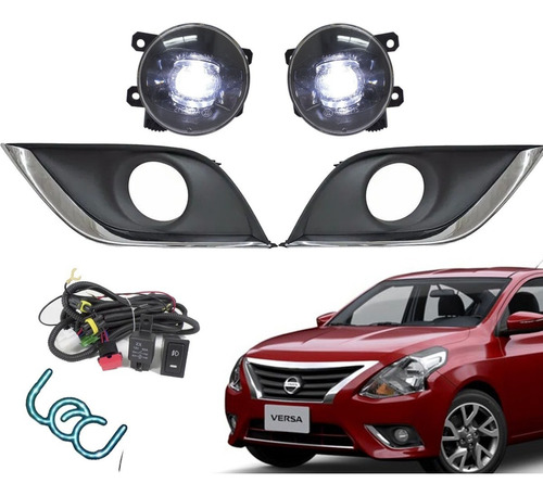 Kit Faros Niebla Nissan Versa 2015 2016 2017 2018 Led Nuevo