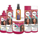 Combo Salon Line Sos Cachos Pro Tratamento 10 Em 1 Completo