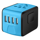 Adaptador Enchufe Universal De Viaje Internacional 4 Usb