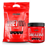 Whey Protein 100% Pure Integralmedica + Creatina Hardcore Sabor Cookies