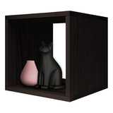 Cubo Estante Organizador Colgante Para Pared Decorativo Moderno 30x30x30 Color Negro