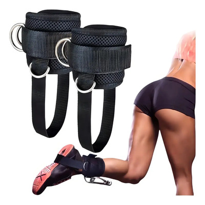 Mfdf®par Grilletes Para Tobillo Con Talonera Gym Abductor Gluteo Color Negro Mfdf | MercadoLibre