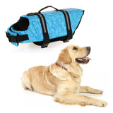 Colete Salva-vidas Dog Lifesaver Blue Bone Pattern Reflectiv