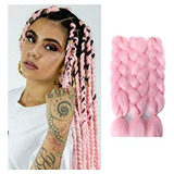 Extensiones De Cabello Rosa Vokeyla 24  Kanekalon Sintético 