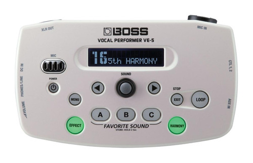 Pedal De Voz Boss Ve5 White Ve 5 Processador Vocal