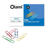 Broches Clip  N4 Forrados Color Caja X100 X 3 Cajitas