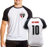 Camiseta Time São Paulo Personalizada Com Nome Exclusiva 