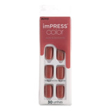 Unhas Autocolantes Kiss Ny Impress Curto Platonic Pink