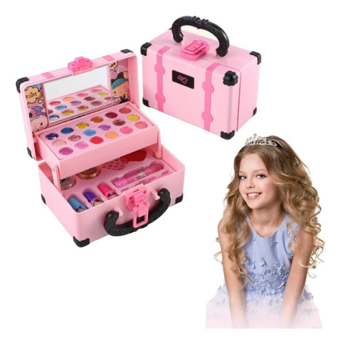 Maleta De Maquiagem Infantil Magic Suitcase Lavável Espelho