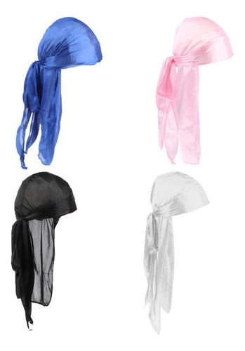 4 Piezas Durag Headwear Hair Loss Scarf Bandana Turbans Para