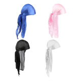 4 Piezas Durag Headwear Hair Loss Scarf Bandana Turbans Para