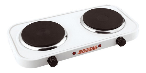 Anafe Electrico 2 Hornallas 2000w Epoxi Blanco