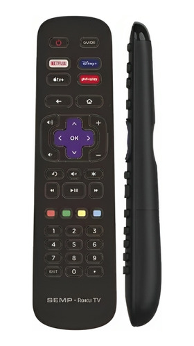 Controle Remoto Compatível Para Tv Semp Tcl Roku Led Smart