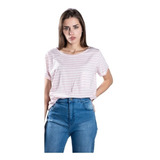 Remera De Mujer Rayada, Super Comoda, Con Bolsillo