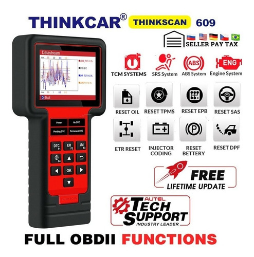 Escaner Thinkscan 609 Abs/srs/ecm/tcm/oil/brake/tpms/sas/