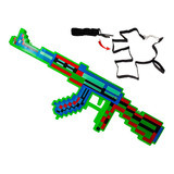 Arma Ametralladora Ak 47 De Minecraft Juguete Luz Y Sonido