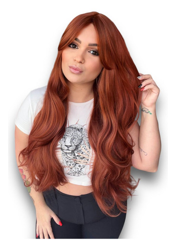 Lace Wig Fibra Premium Ondulada Identica Ao Cabelo Humano