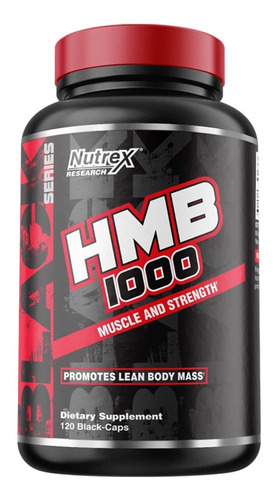 Nutrex Black Hmb 1000 120 Capsulas Fuerza Musculo Aminoacido