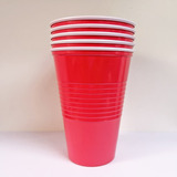 25 Vasos Americano Rojo 400ml Beer Pong Descartable Copobras