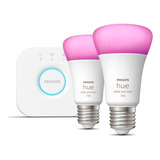 Kit De Inicio Philips Hue E27 White And Color Ambiance + Bri