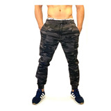 Calças Masculina Jogger Elástico Exército Camuflada