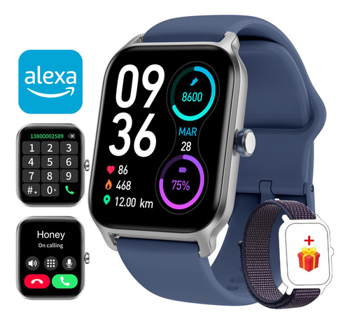 Smartwatch 1.8'' Reloj Inteligente Bluetooth Llamada Alexa