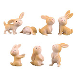 Juego De 7 Figuras De Conejo Para Nios, Juego De Juguetes De