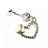 Piercing Ombligo Con Strass Corazon Wizard Argentina Joyas