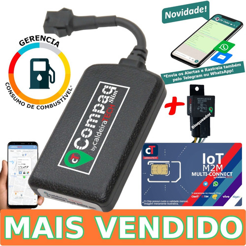 Kit Rastreador Bloq. Veicular Gps Compaq Melhor Q Gt02 Tk303