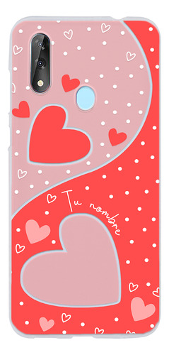 Funda Para Zte Para Mujer Corazones Con Tu Nombre