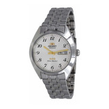 Reloj Hombre Orient Ra-ab0e16s Automático Pulso Plateado En 