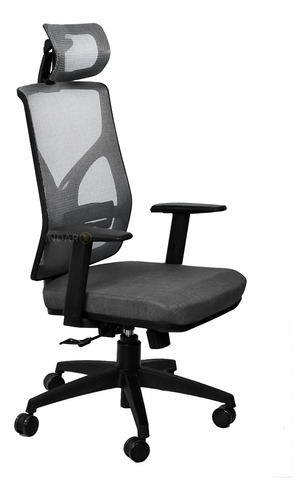 Sillon Gerencial Indar Cool Ergonómico Base Cromada Cabezal