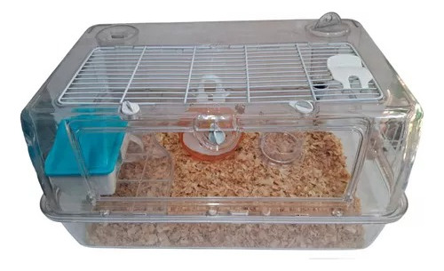 Jaula Acrílica Transparente Para Hamster  62x26x46,5cm