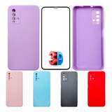 Kit Película Capa Silicone Veludo Compatível Redmi 9t