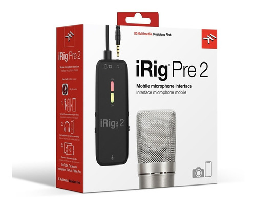 Preamplificador Portatil Ik Multimedia Irig Pre 2 Phantom