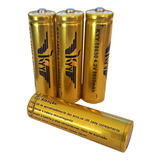 Kit 4 Pilhas Bateria Recarregável 18650 4.2v 9800mah Li-on