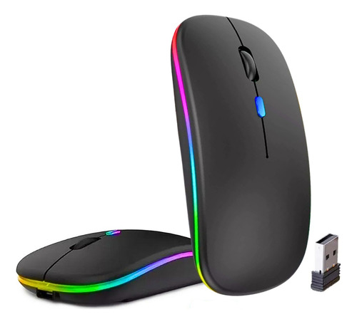 Wireless Mouse Sem Fio 2.4ghz Emborracha Preto Usb 3200 Dp