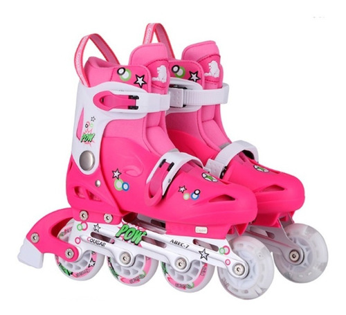 Patines Roller Profesional Extensible 34-37 Art 831 Rosa